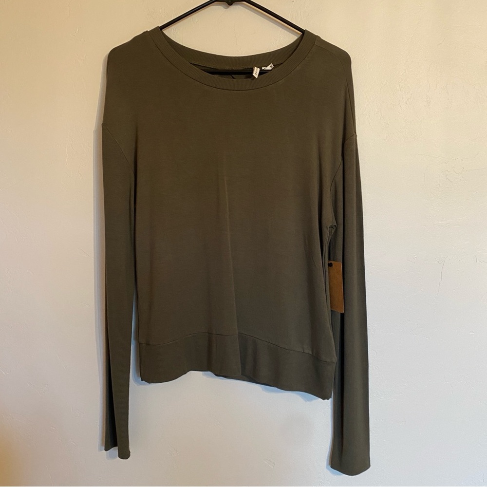 Olive Green Women's Open Back Top size L